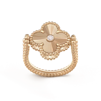 [Love More]CLOVER RIVERSIBLE ROSE GOLD RING