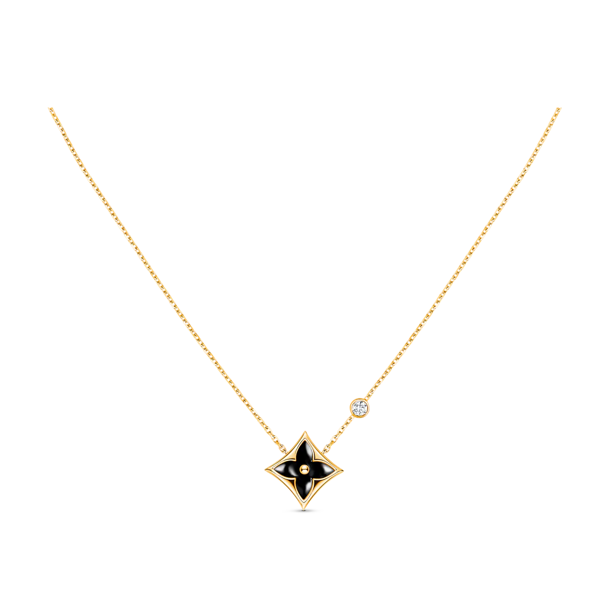 [Love More]STAR BLACK MOP NECKLACE