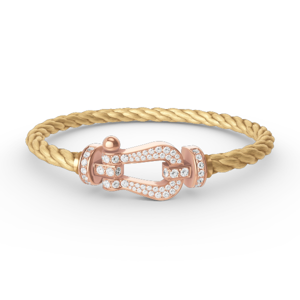 [Love More]FORCE LARGE HORSESHOE FULL DIAMOND BRACELET ROSE GOLD