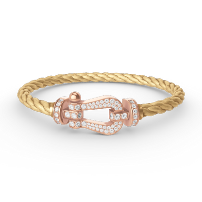 [Love More]FORCE LARGE HORSESHOE FULL DIAMOND BRACELET ROSE GOLD