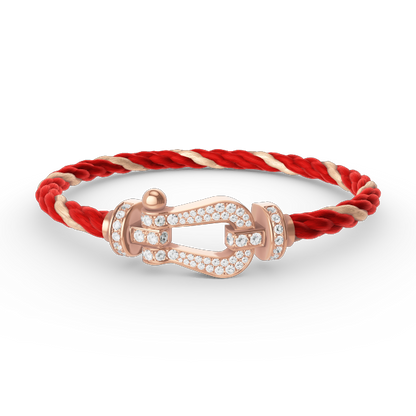 [Love More]FORCE LARGE HORSESHOE FULL DIAMOND BRACELET ROSE GOLD
