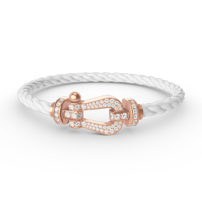 [Love More]FORCE LARGE HORSESHOE FULL DIAMOND BRACELET ROSE GOLD