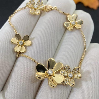 [Love More]FRIVOLE GOLD 5 FLOWERS BRACELET