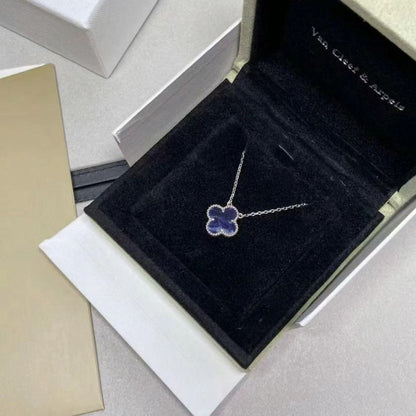 [Love More]CLOVER 15MM PIETERSITE NECKLACE SILVER